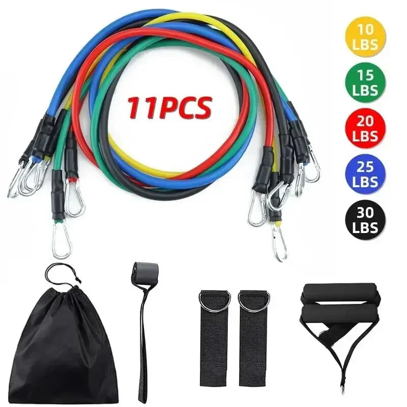 PeakBands 11-Piece Resistance Band Kit — Handles, Door Anchor & Carry Bag